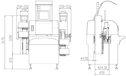 footprint dimensions for side-attach loader and unloader
